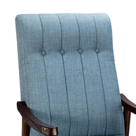 Risco Rocking Chair With Button Tufted Back (Blue) - WoodenTwist