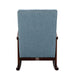 Risco Rocking Chair With Button Tufted Back (Blue) - WoodenTwist