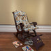 Creme Premium Sheesham Wood Rocking Chair (Walnut Finish) - WoodenTwist