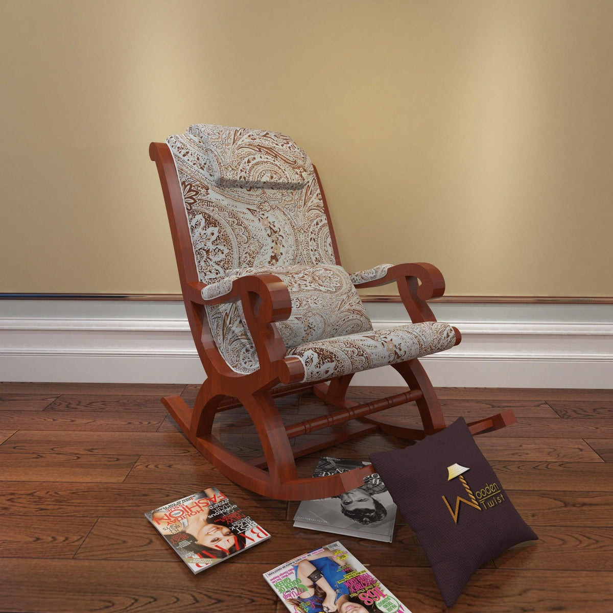 The Azure Premium Rocking Chair in Honey Finish