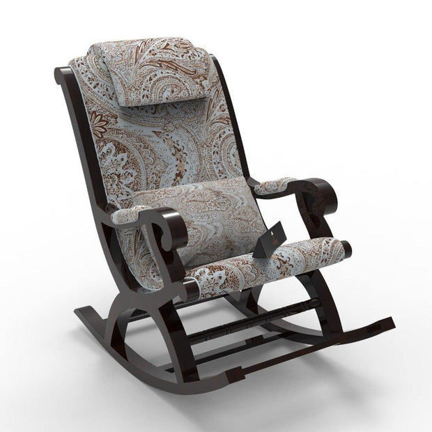 Azure Premium Sheesham Wood Rocking Chair (Walnut Finish) - WoodenTwist