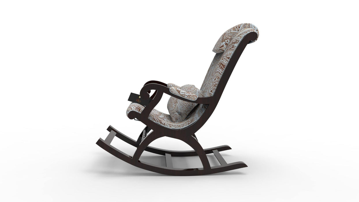 Azure Premium Sheesham Wood Rocking Chair (Walnut Finish) - WoodenTwist
