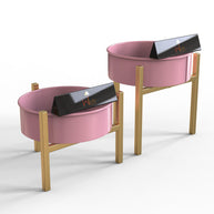 Modern Champagne Planter Stand (Set of 2) - WoodenTwist