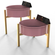 Modern Champagne Planter Stand (Set of 2) - WoodenTwist