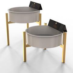 Modern Champagne Planter Stand (Set of 2) - WoodenTwist