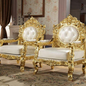 Beautiful Royal Antique Gold Carved Sofa - WoodenTwist