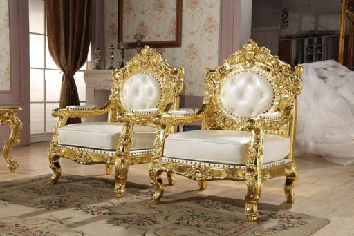 Beautiful Royal Antique Gold Carved Sofa - WoodenTwist