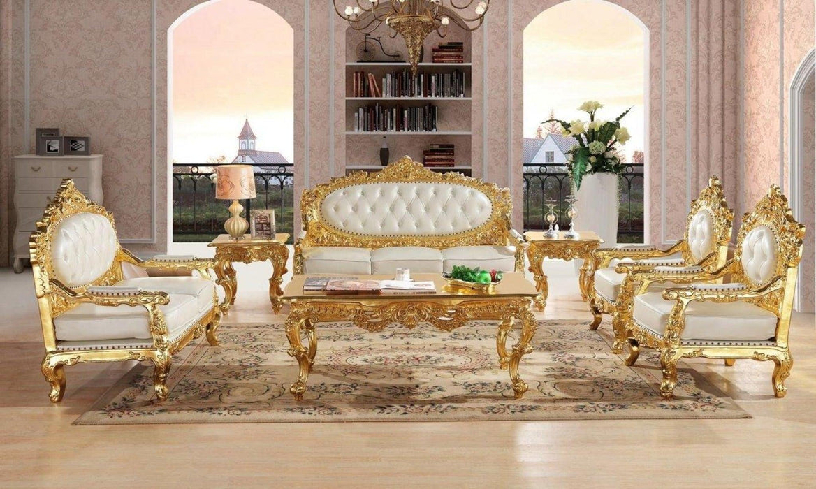 Royal Antique Gold Carved Sofa Set