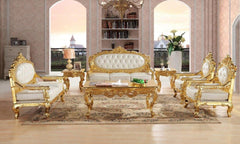 Beautiful Royal Antique Gold Carved Sofa - WoodenTwist