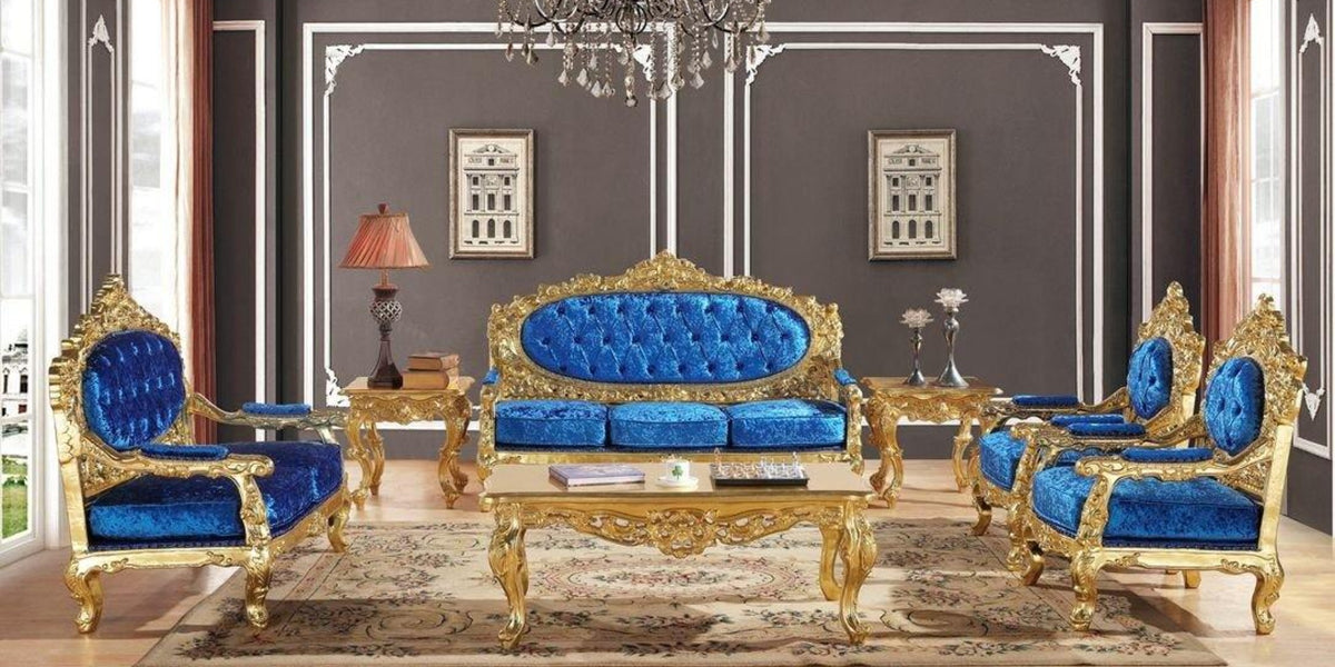 Royal Antique Gold Carved Sofa Set