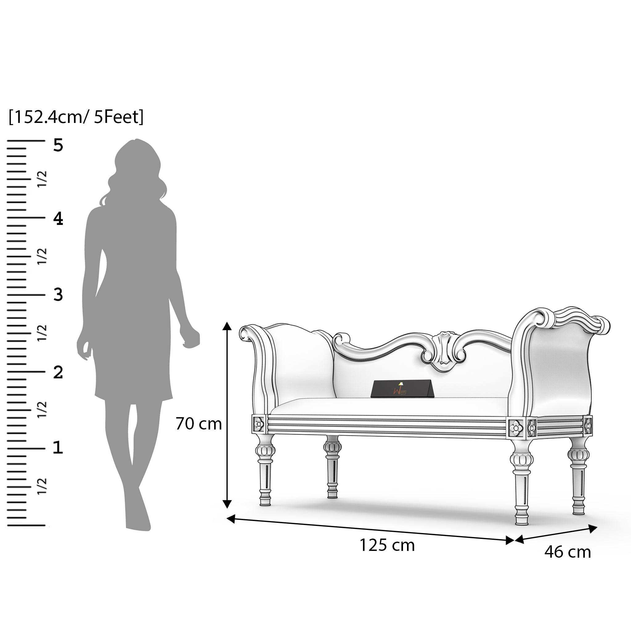 Handicraft Wooden Settee Living Room Couch Sofa (2 Seater) - WoodenTwist