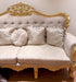 Beautiful Handmade Royal Antique Golden Finish Carved Sofa (3 Seater) - WoodenTwist