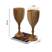 Royal Look Premium Wooden Glass In Teak Wood (Set of 6) - WoodenTwist