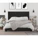 Modern Shiny Black Leatherette Standard Queen Size Bed (Teak Wood) - WoodenTwist