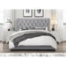Modern Silver Grey Velvet Standard Queen Size Bed (Teak Wood) - WoodenTwist