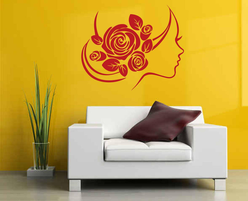 Abstract Beautiful lady Wall Stickers - WoodenTwist