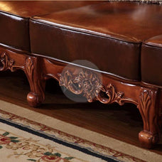 Royal Antique Brown Carved Sofa Set 6 Seater - WoodenTwist