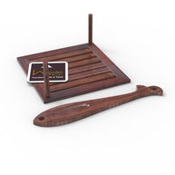 Servilleta Sheesham Wood Napkin & Tissue Holder for Dining Table - table setting view