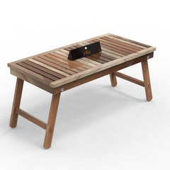 Wooden Twist Phelan Foldable Teak Wood Coffee Table ( Teak Finish ) - WoodenTwist