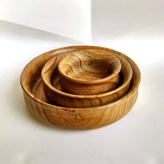 Wooden Bowl || Set of 3 || Food Safe || Acacia Wood || Hot/Cold Meal - WoodenTwist