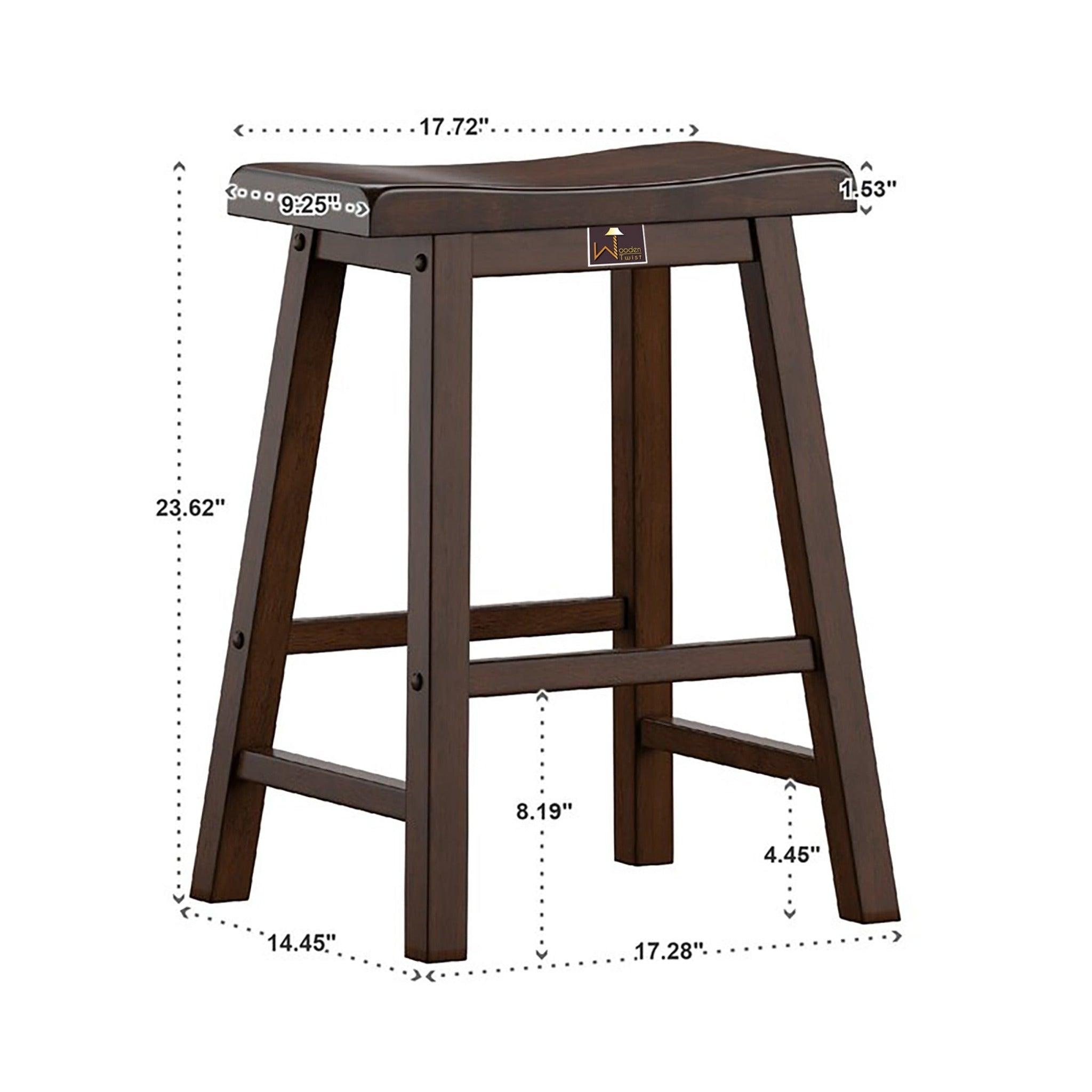 Elegant Wooden Twist Stool