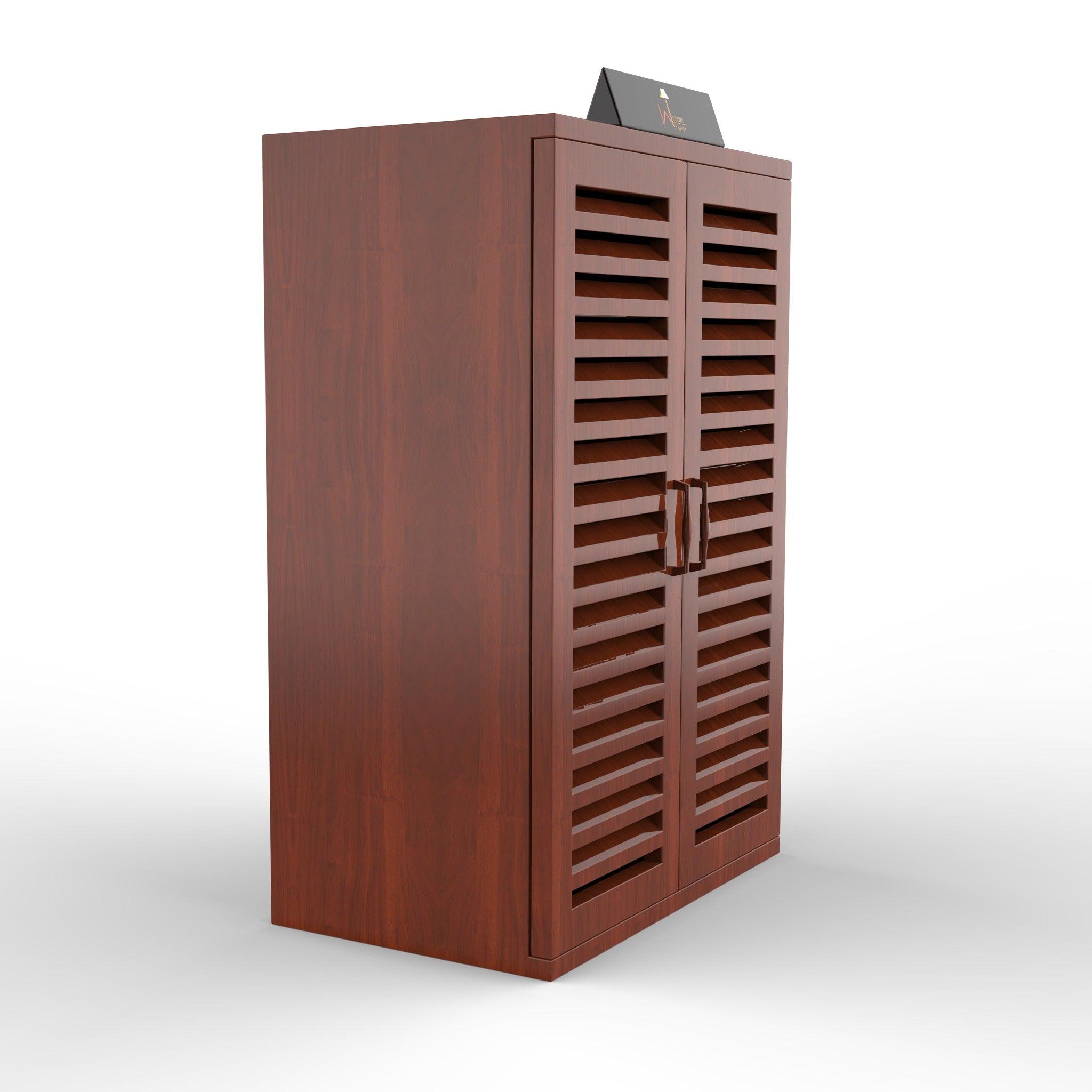 Wooden Shoe Rack Cabinet In Teak Wood - WoodenTwist