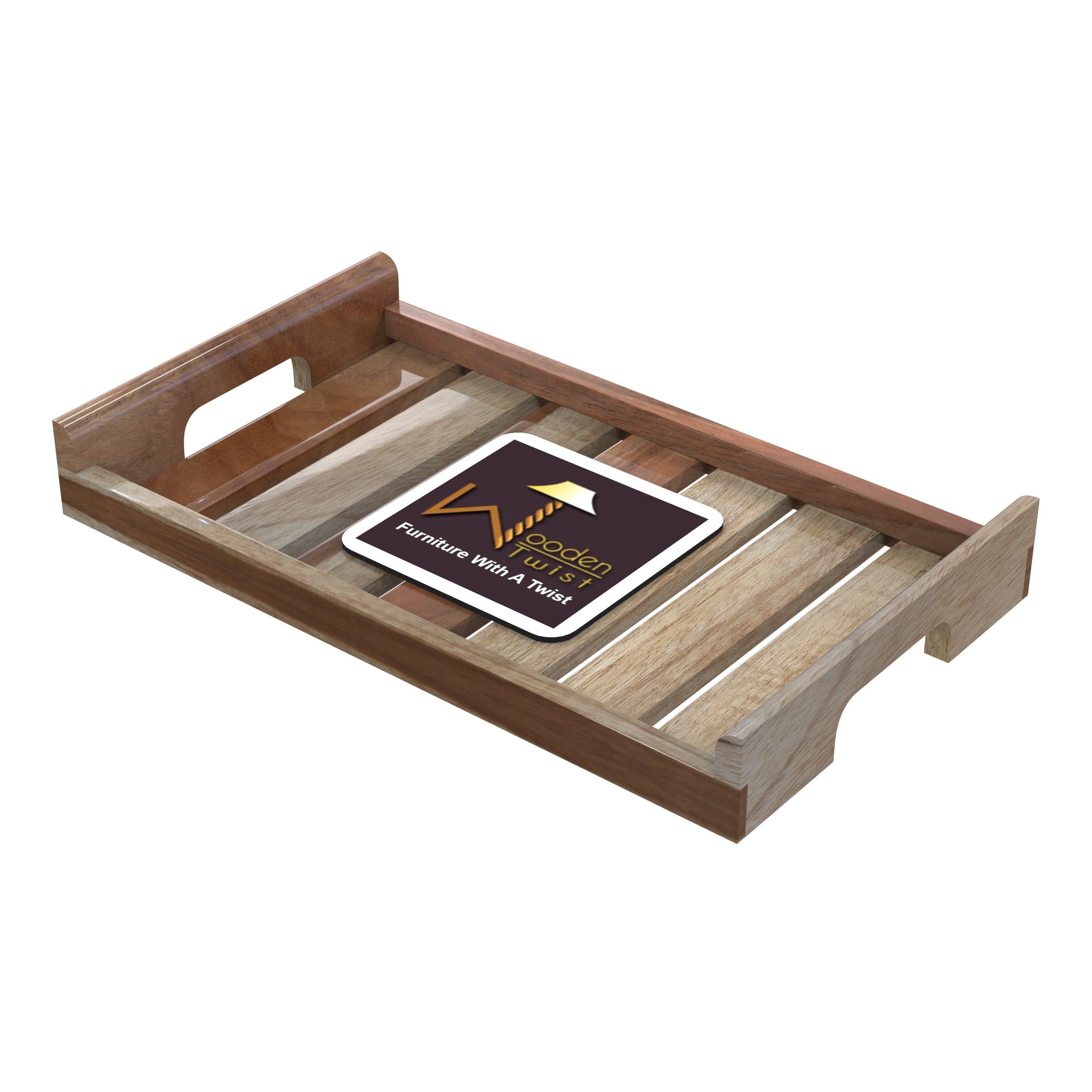 Classic Teak Wood Serving Tray - WoodenTwist