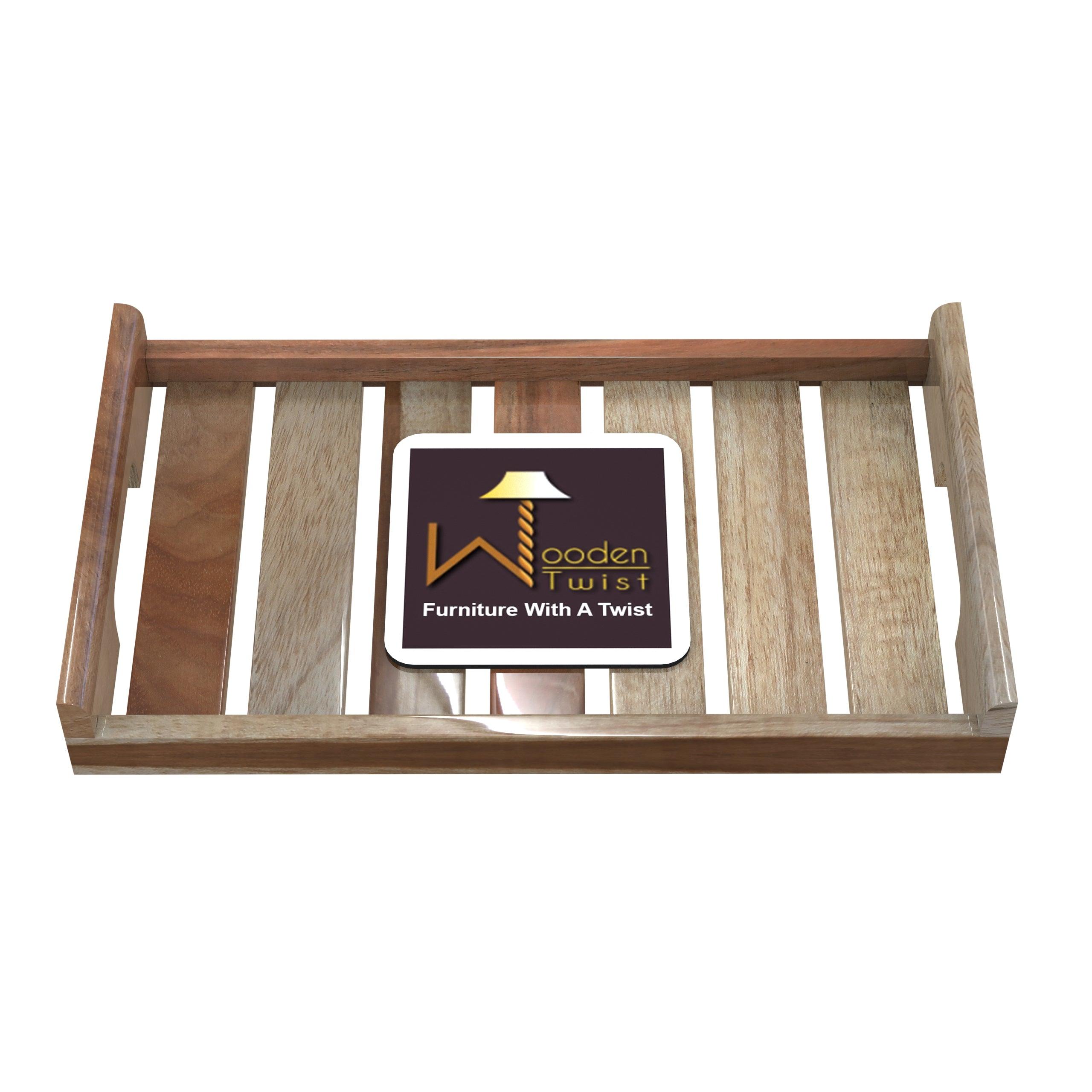 Classic Teak Wood Serving Tray - WoodenTwist