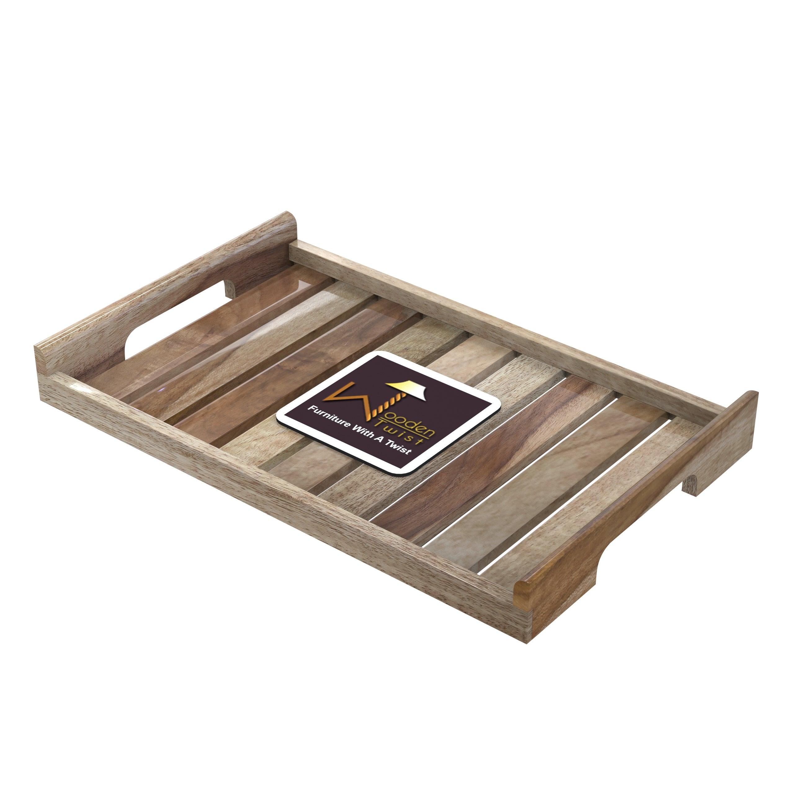 Fine Teak Wood Serving Tray - WoodenTwist