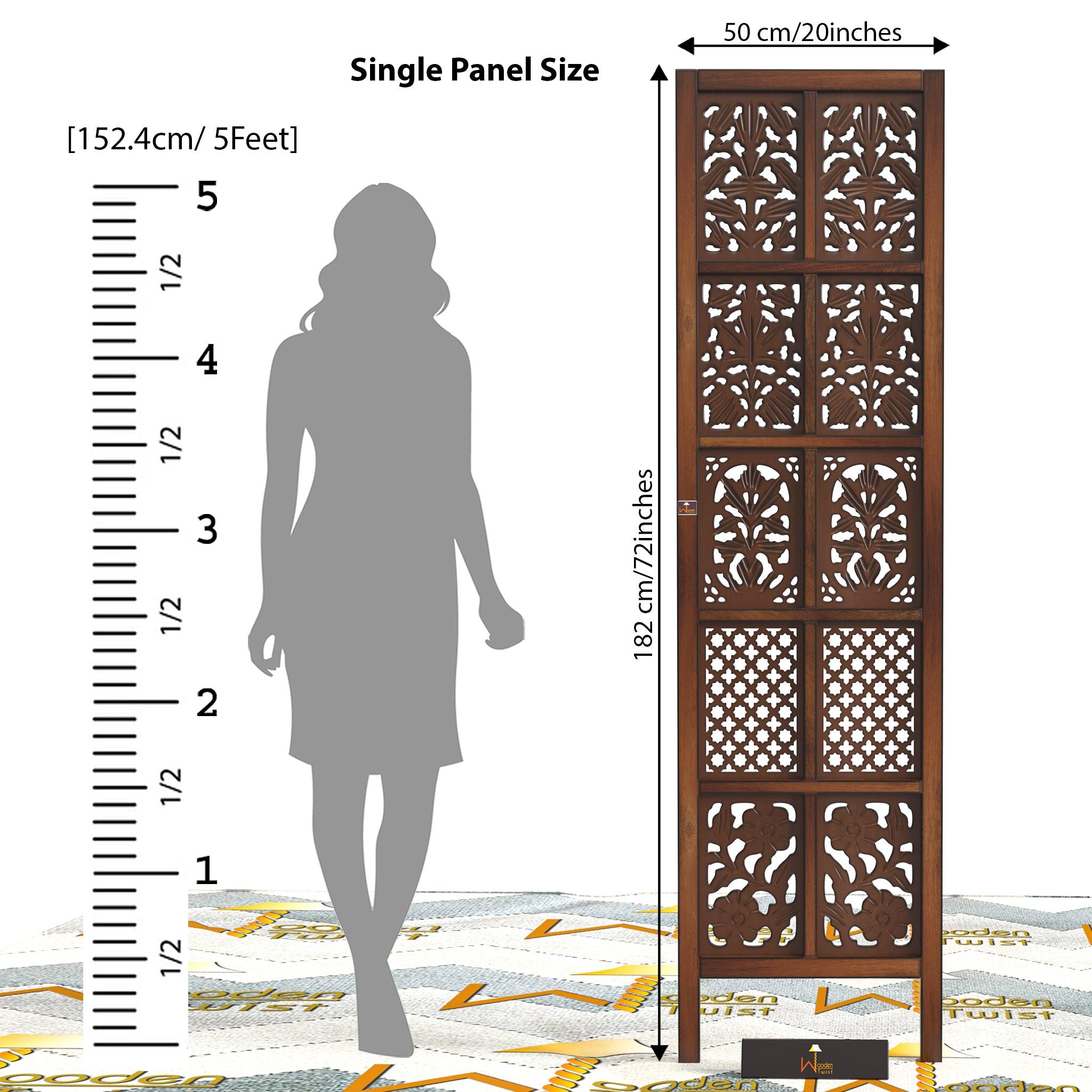 Solid Wood Room Divider (2 Panels) - WoodenTwist