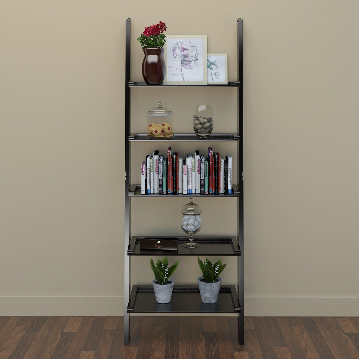 A Leaning Ladder Bookshelf for Any Room