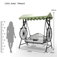 Premium Wood & Iron Garden Balcony Swing, Hammock, Jhula - WoodenTwist
