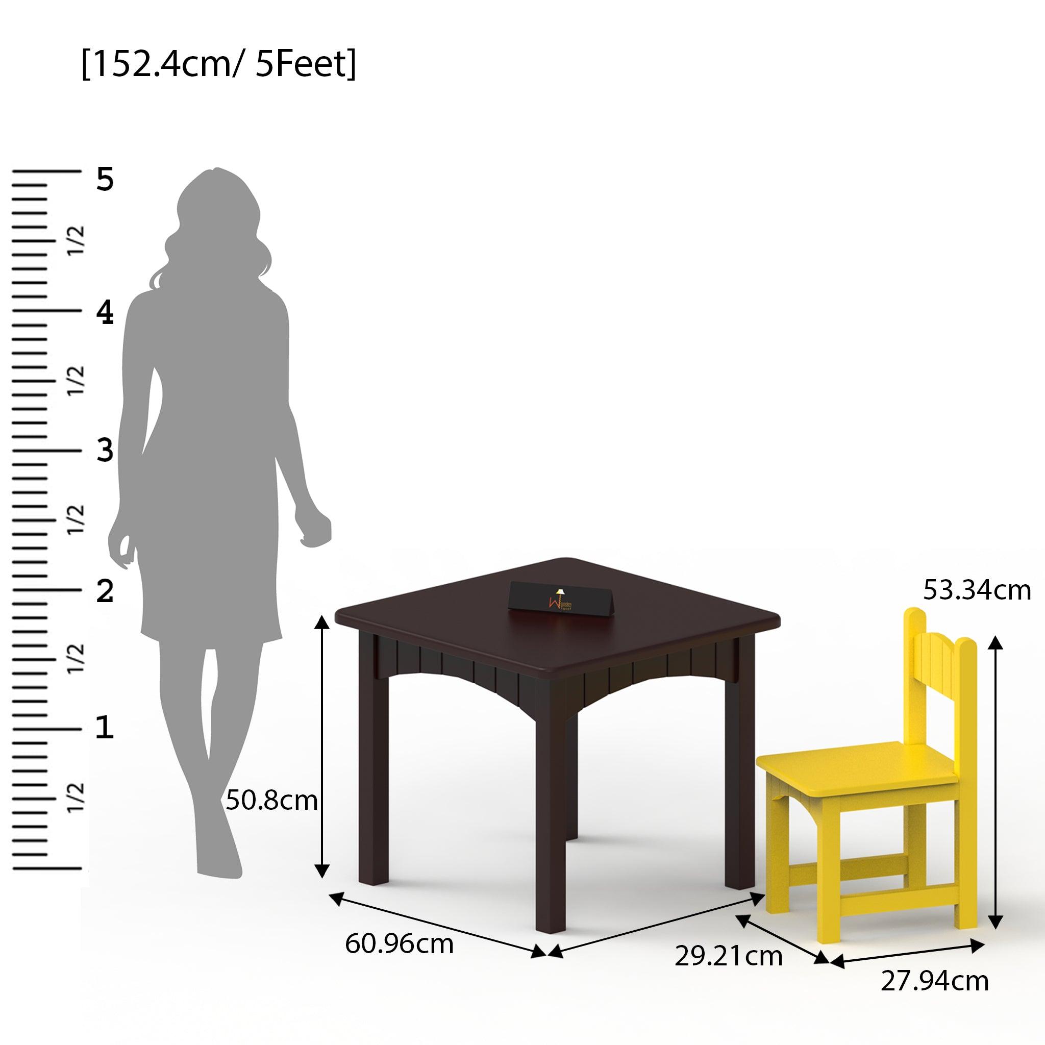 Solid Wood Kids Table & Chair Set (Kids Furniture) - WoodenTwist