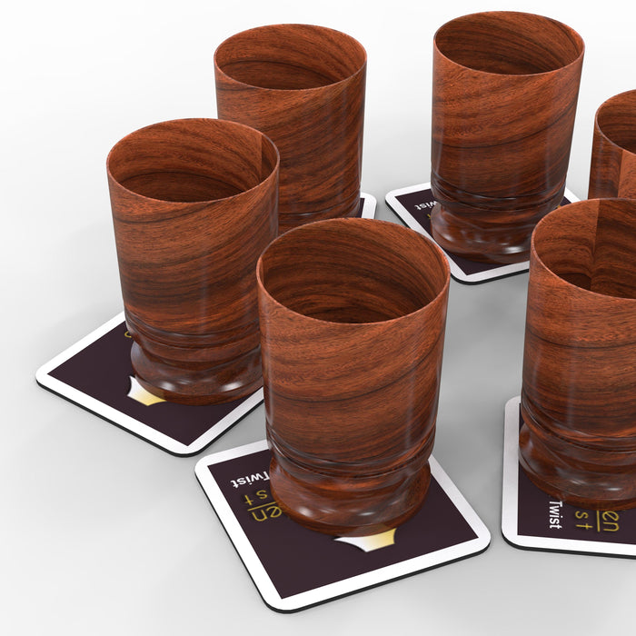 Unique Handmade Wooden Small Drink Glasses (Set of 6) - WoodenTwist
