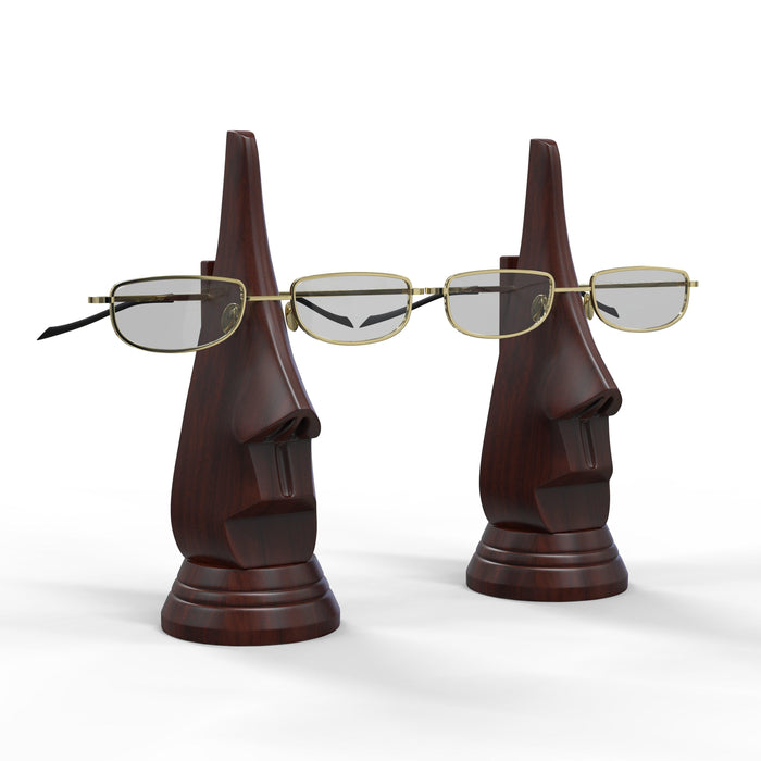 Wooden Nose Shaped Spectacle Holder Specs Stand For Office Desktop/Tabletop - WoodenTwist