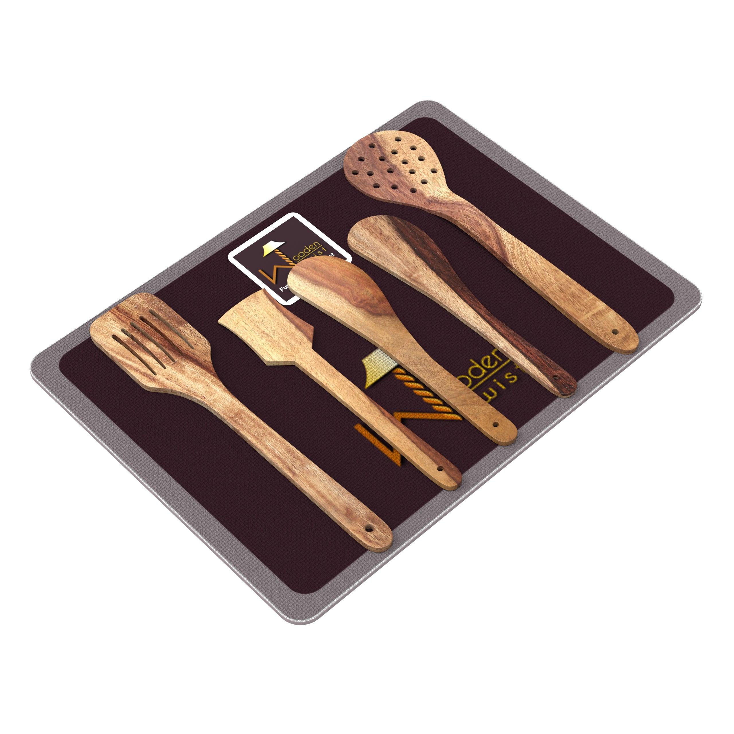 Wooden Handmade Spoon (Set of 5 Pieces) - WoodenTwist