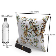 Fabrahome Gardenia Natural Velvet Fabric Cushion Cover - WoodenTwist