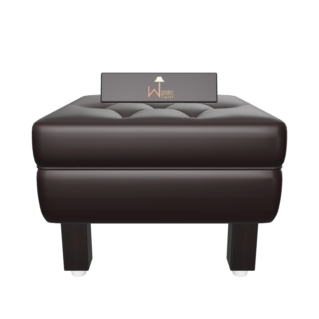 Reposa Wooden Cushioned Footrest Stool