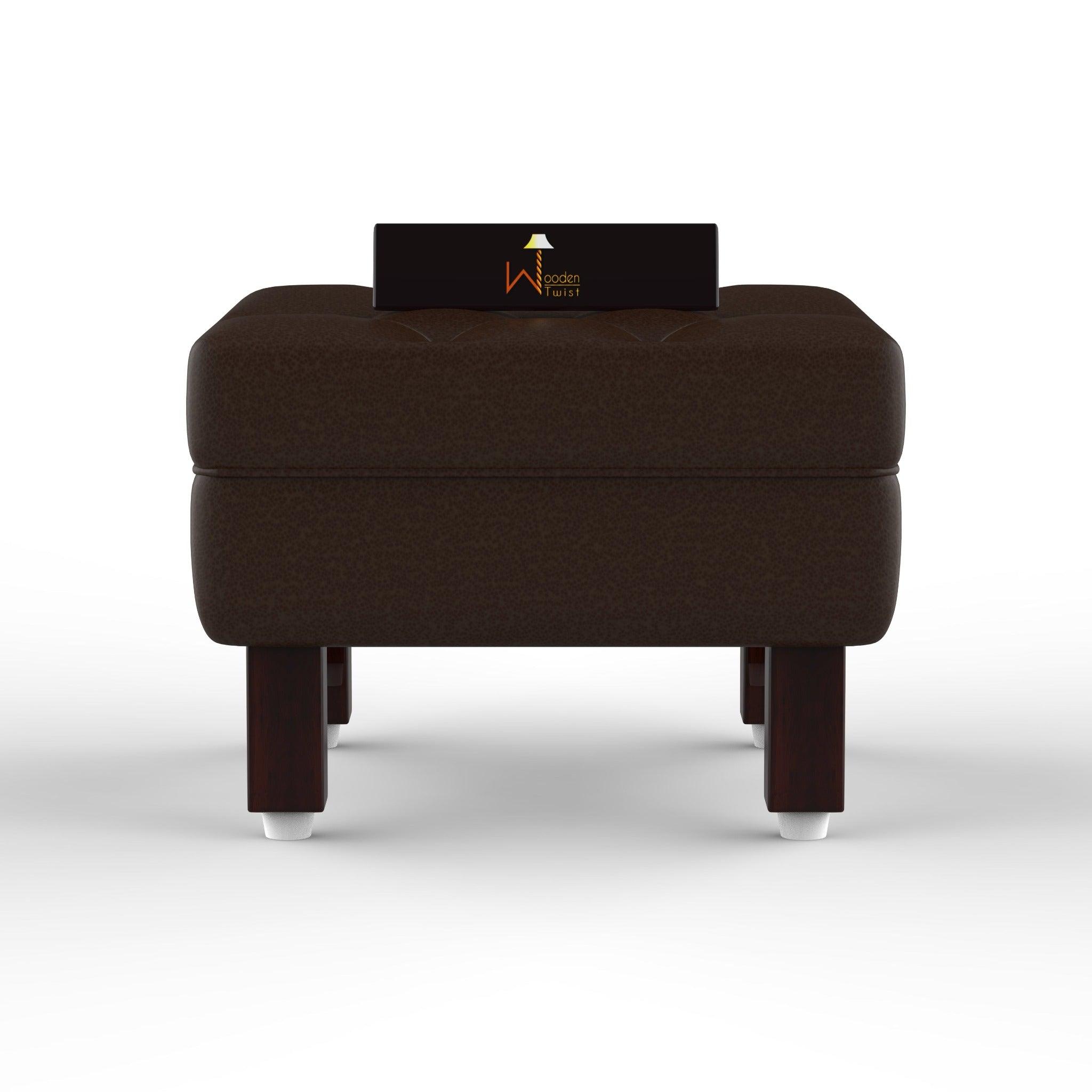 Reposa Wooden Cushioned Footrest Stool - WoodenTwist