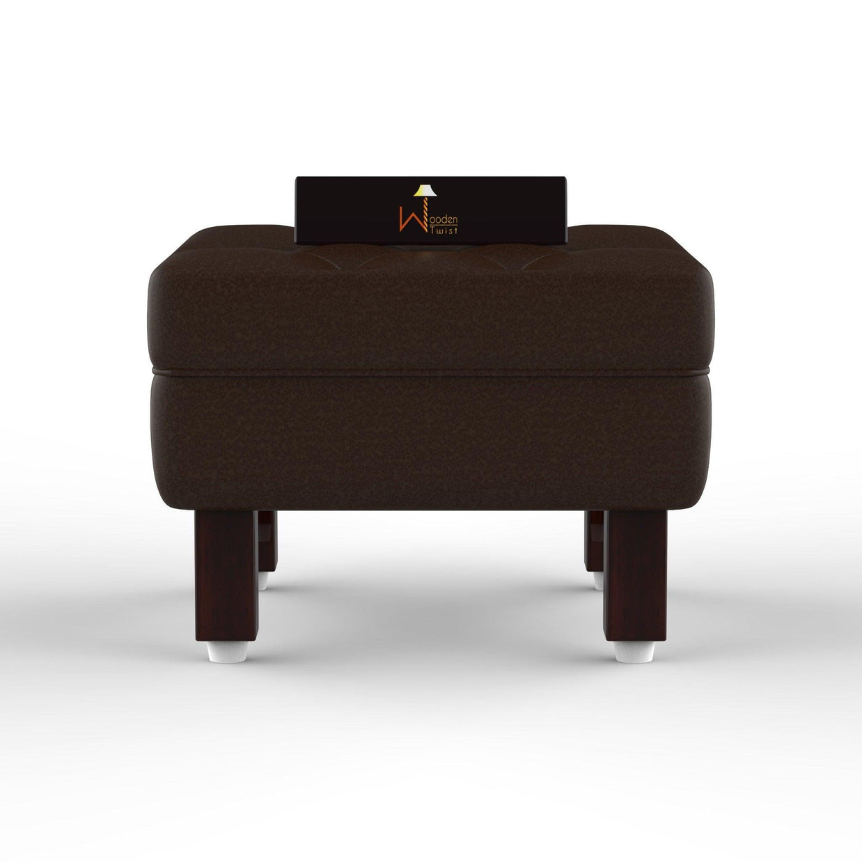 Reposa Wooden Cushioned Footrest Stool - WoodenTwist