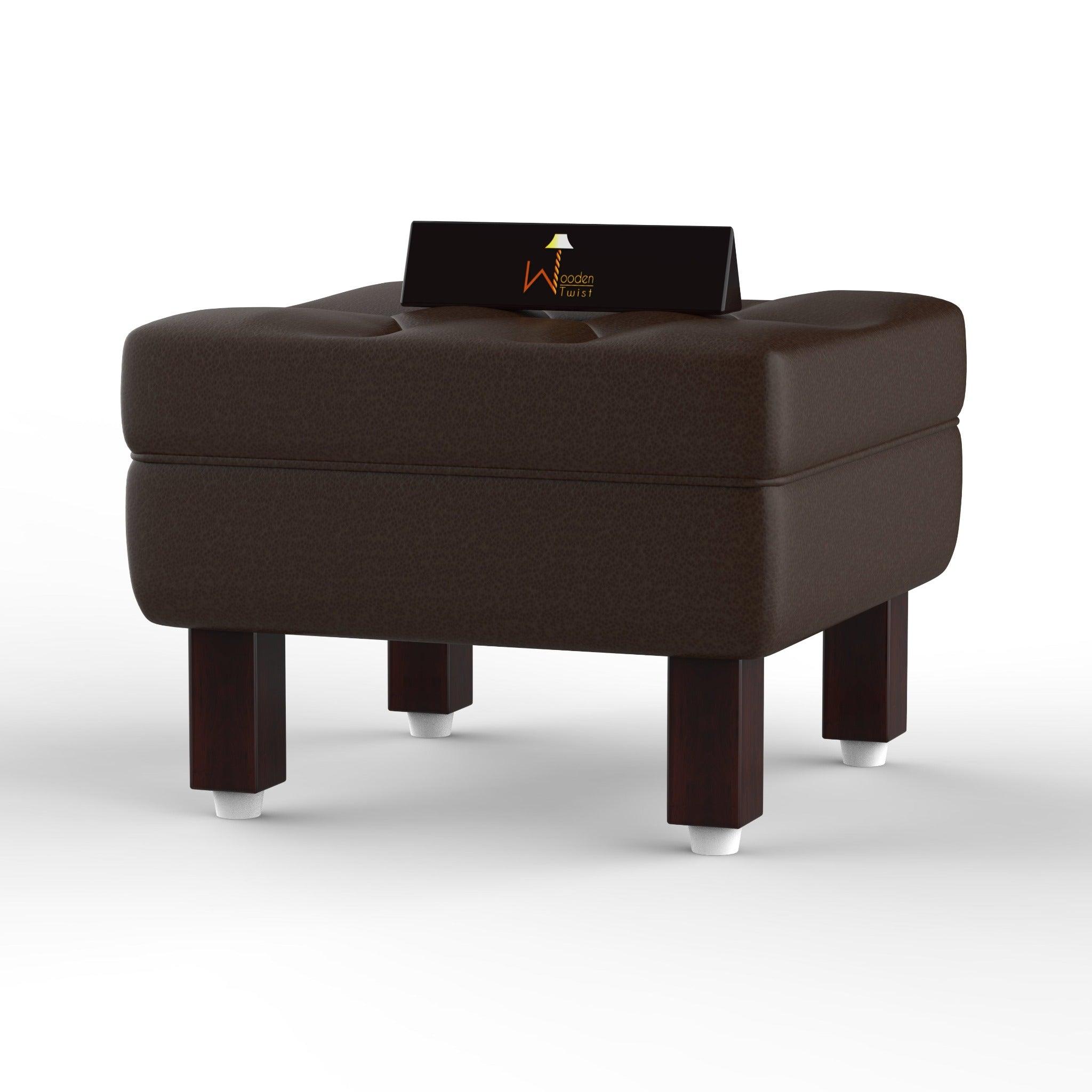 Reposa Wooden Cushioned Footrest Stool - WoodenTwist