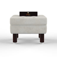 Reposa Wooden Cushioned Footrest Stool - WoodenTwist