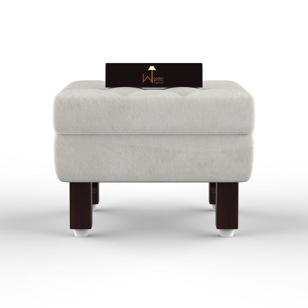 Reposa Wooden Cushioned Footrest Stool - WoodenTwist