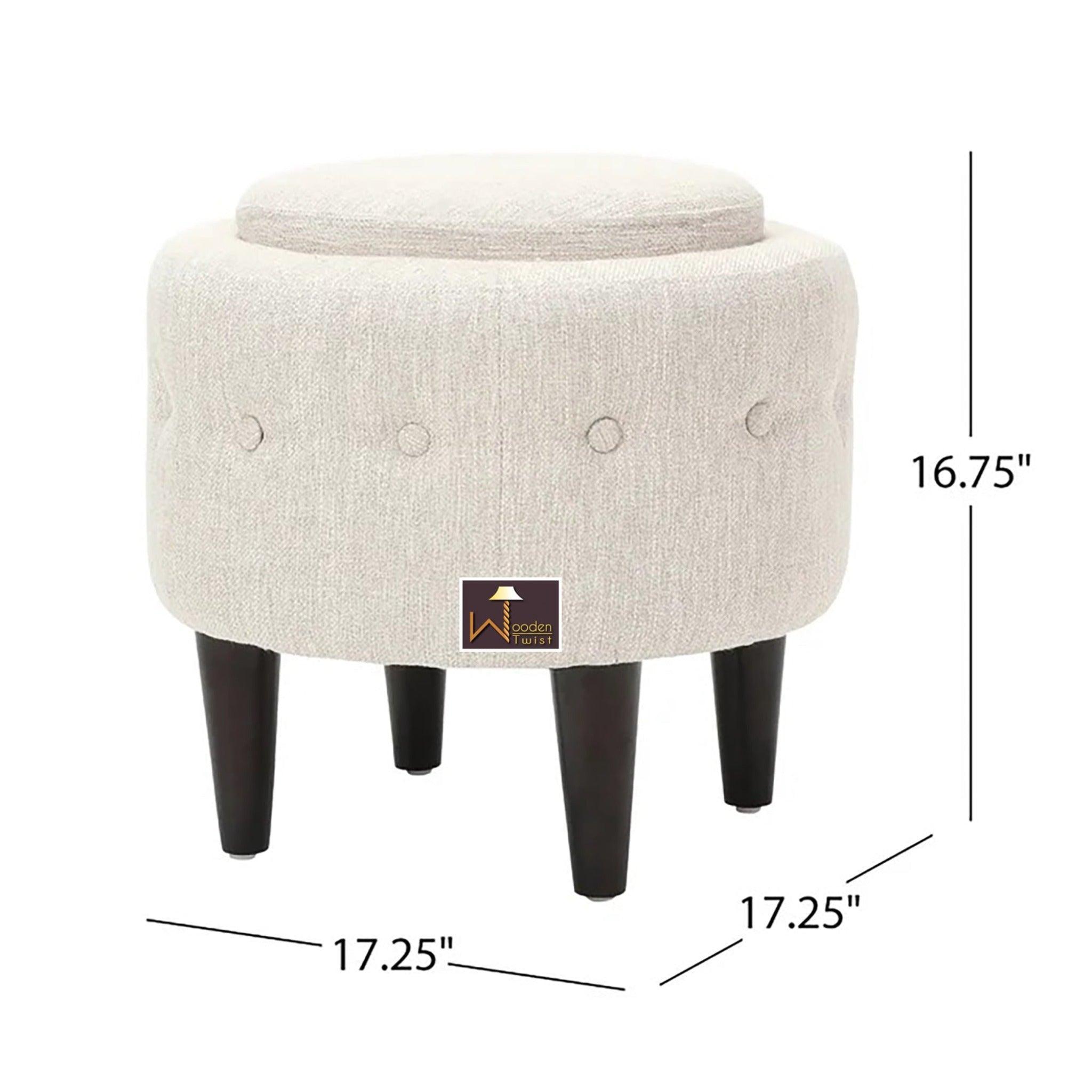 Wide Tufted Chesterfield Arm Chair with Ottoman Footrest (Walnut Legs) - WoodenTwist