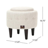 Wide Tufted Chesterfield Arm Chair with Ottoman Footrest (Walnut Legs) - WoodenTwist