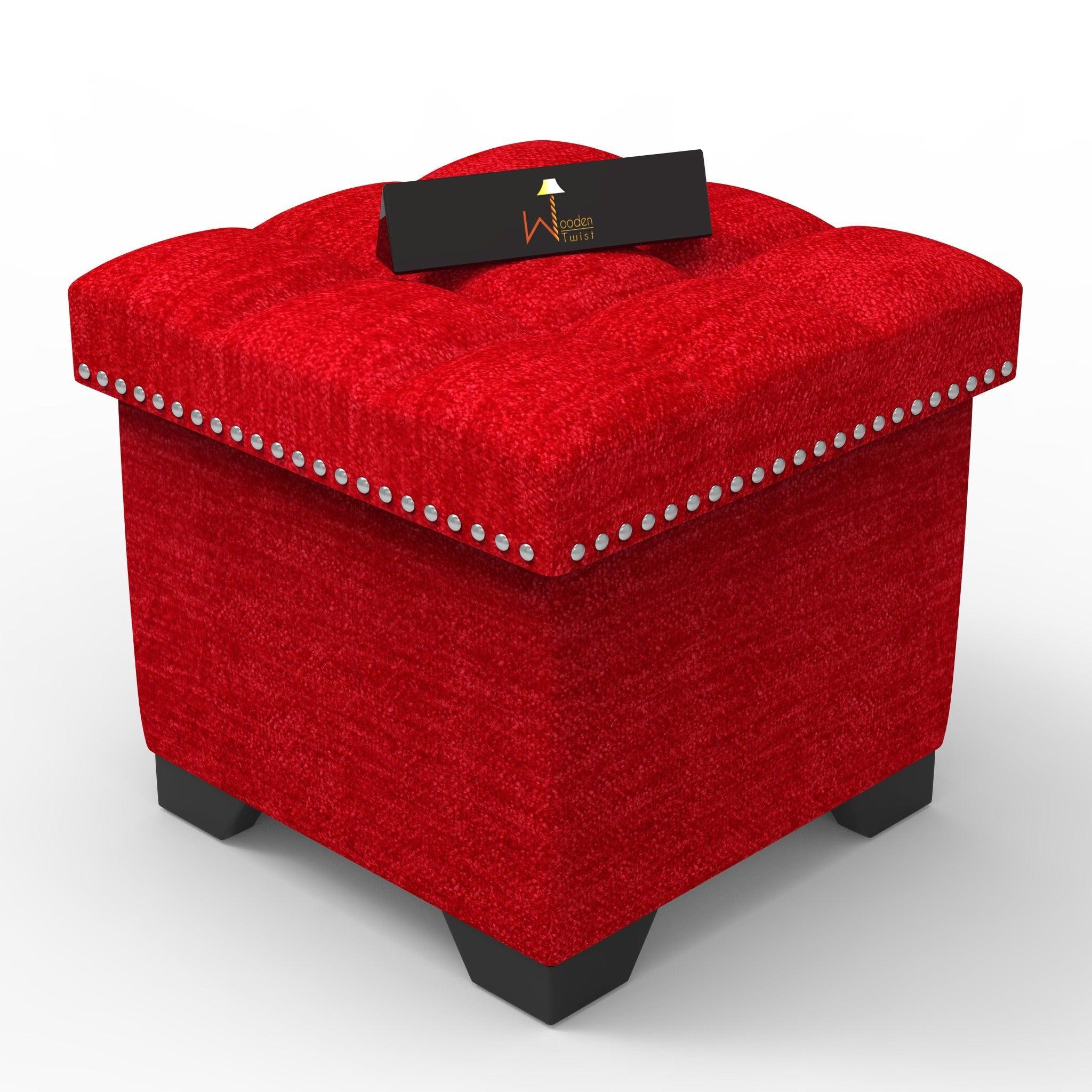 Eccentric Stool Cum End Table with Storage - WoodenTwist