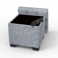 Eccentric Stool Cum End Table with Storage - WoodenTwist