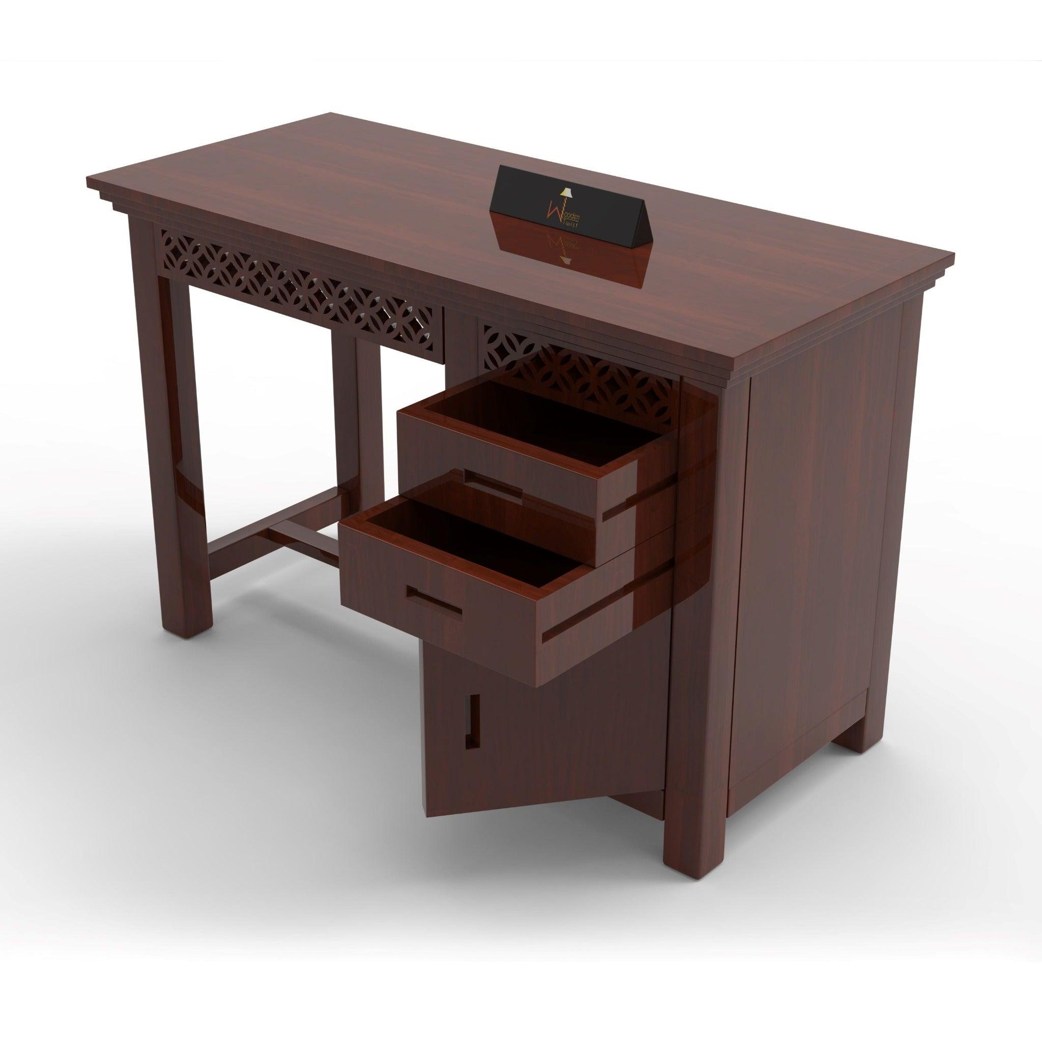 Forte Study Table & Chair Crafted in Premium Teak Wood - WoodenTwist