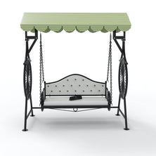 Premium Wood & Iron Garden Balcony Swing, Hammock, Jhula - WoodenTwist