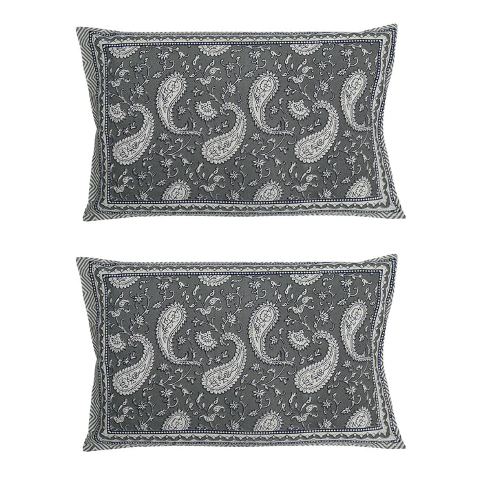 Rajasthani Jaipuri Cotton Block Print Double Bedsheets with 2 Pillow Covers - WoodenTwist